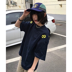 万针全刺绣工艺抖音得物高品质260克重磅纯棉双纱美式高街短袖T恤，男装T恤，电商A486-1
