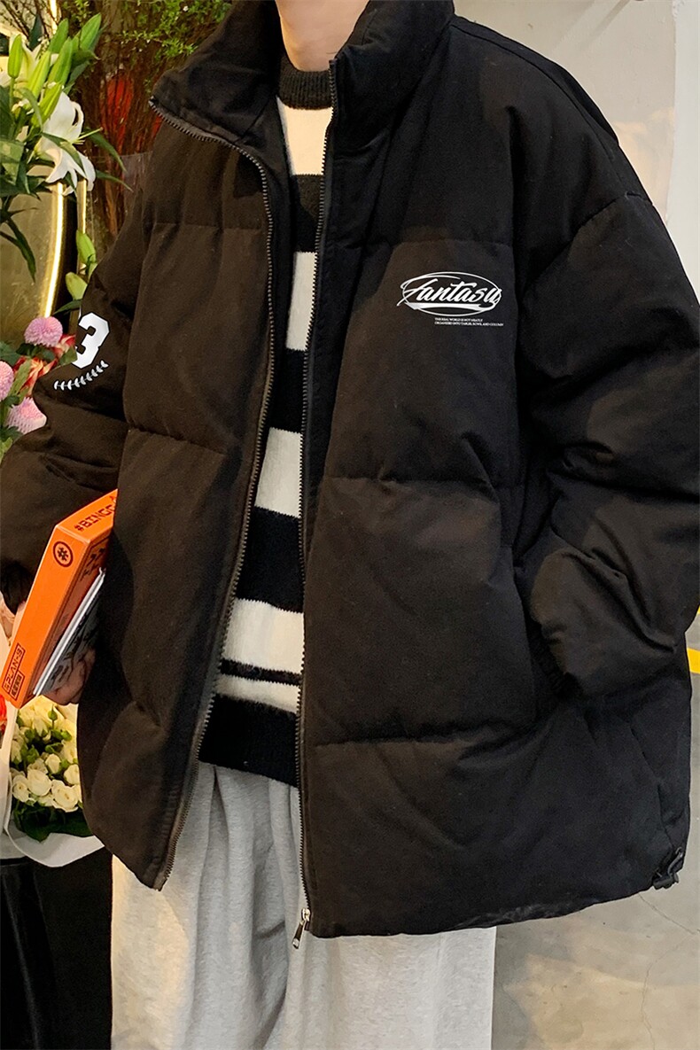 港风秋冬新款保暖立领宽松棉服外套男MY62037P95控118,男装棉衣,电商A268A