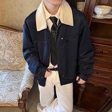 复古工装外套2025秋季男装短款翻领飞行员夹克XZ514-2-JK991-P98，男装夹克，星座514-2(原B239)