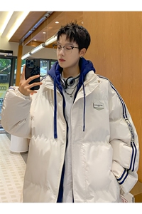 棉衣男冬季新款港风K宽松假两件宽松连帽学生棉服MY8882-P82图片