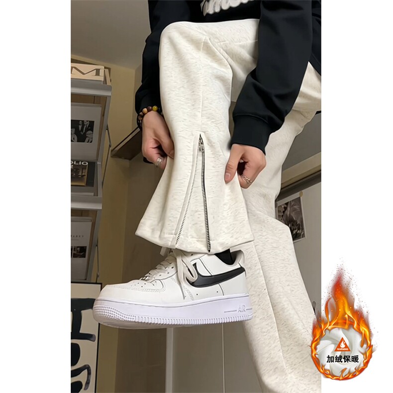 微辣卫裤休闲裤拉链阔腿裤加绒保暖KJ8569-特P48/常规K8457-特P40,男装休闲裤,电商A007