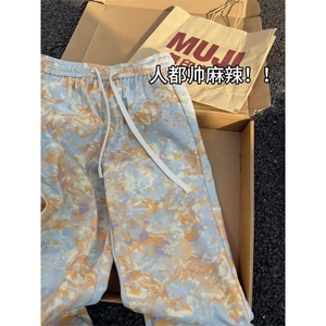B221 美式ins高街个性花色灯芯绒长裤直筒裤LK25569-特P30控68.88图片