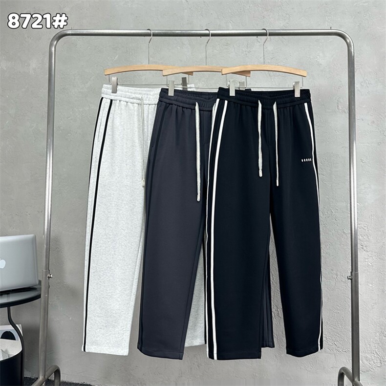条纹垂感休闲弯刀裤男宽松百搭卫裤运动长裤A329-K8721-P65,男装休闲裤,电商A329
