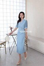 假两件连衣裙，女装连衣裙，珀莎