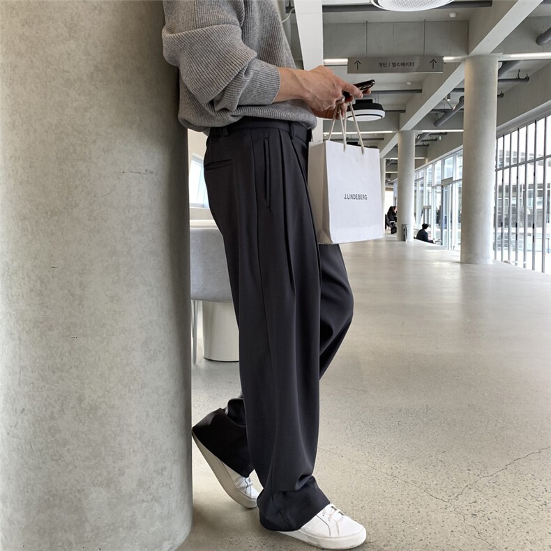 垂感休闲男士西裤深灰K229/P68控105,男装西裤,电商A242