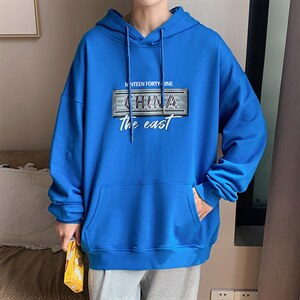 ！2023春季新款男士连帽卫衣百搭字母印花长袖上衣WY251P38图片