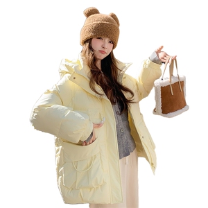 现货  奶黄色高品质加厚白鸭羽绒服 2C236-T016-P245-K358图片