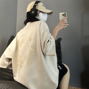 网图 抖音220克麂皮绒孙悟空印花短袖T恤1611B-TT06-P28图片