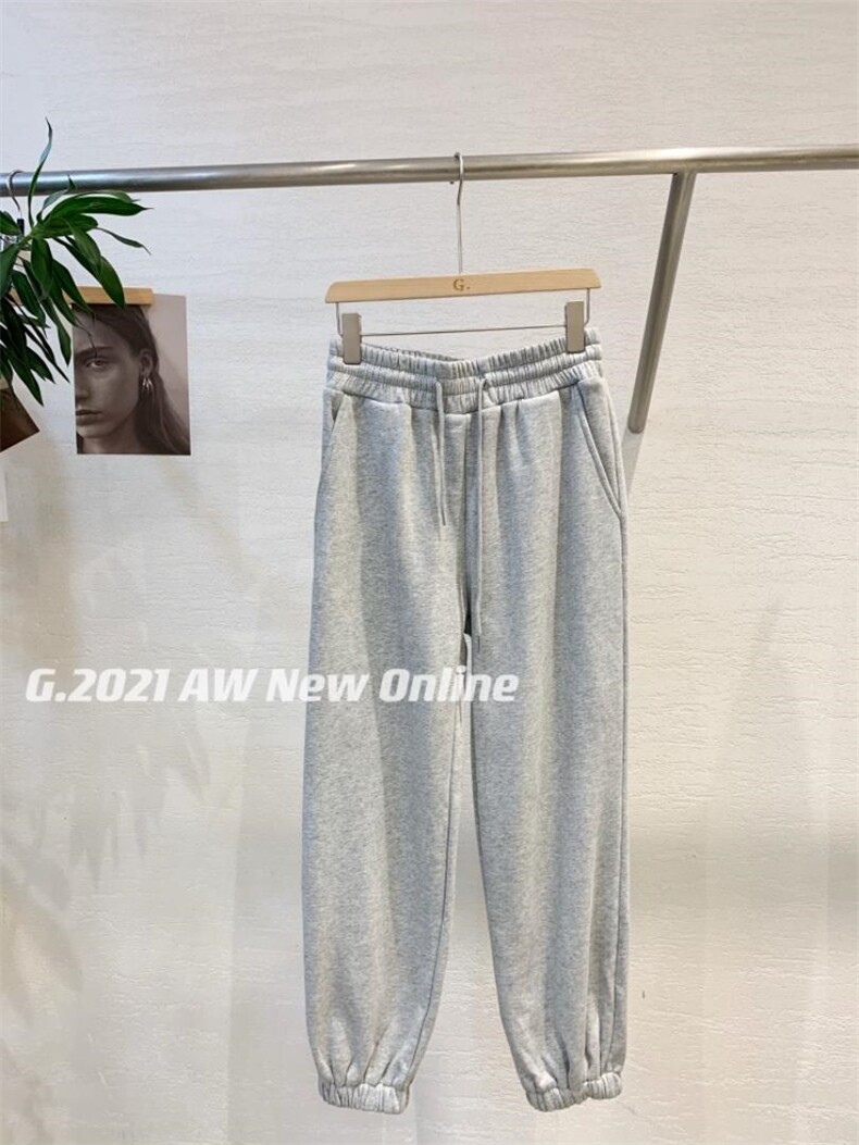 加绒卫裤谁拿谁补，女装休闲裤，G