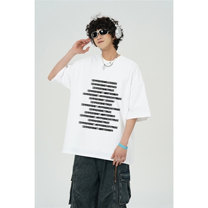 春夏新款重磅模糊字母高街短袖无影墙 M~5XL XZ604-DT220-P25控39图片