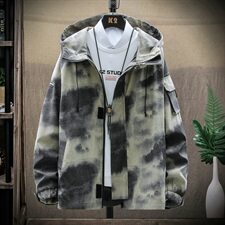 日系春秋宽松迷彩工装外套男士潮牌夹克潮流帅气上衣DS862T，男装夹克，电商A102