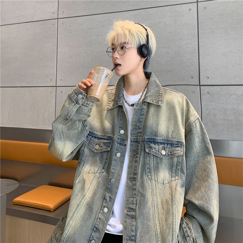 25新款抖音品质男士水洗工装牛仔夹克外套上衣N1077/P98/168，男装夹克，星座202