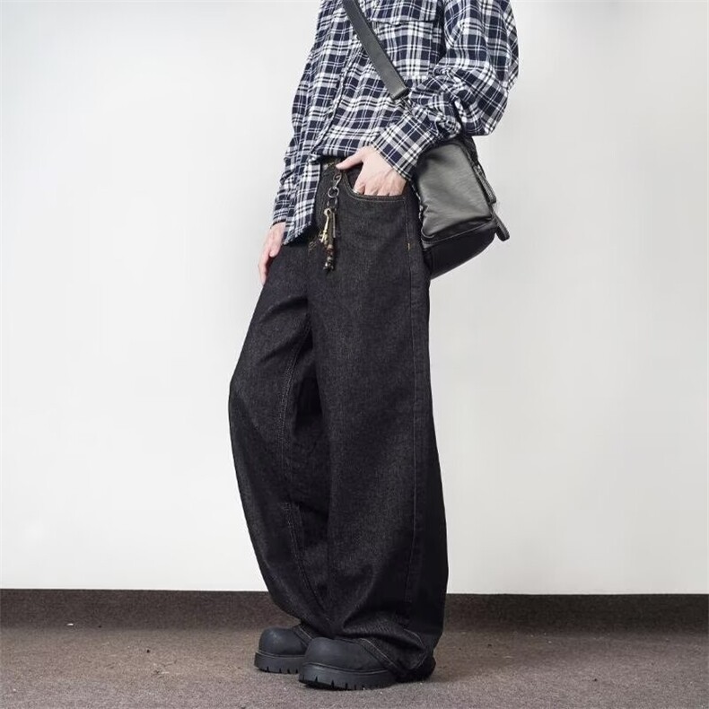 美式丹宁原牛黑潮牛仔裤男女cleanfit宽松直筒长裤K70826-P45网图,男装牛仔裤,电商B245