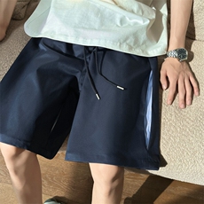 25美式运动短裤拼接条纹潮牌撞色休闲五分裤504-K735-特P29控58，男装牛仔裤，星座504