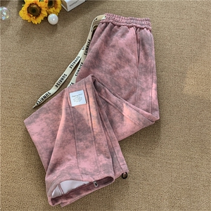 904-2-XKZ345-P45控68新款卫裤男女中性直筒休闲裤宽松脏脏布图片