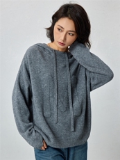 2025年秋季新款毛巾绣字母帽衫，女装针织衫/毛衣，邦太羊绒