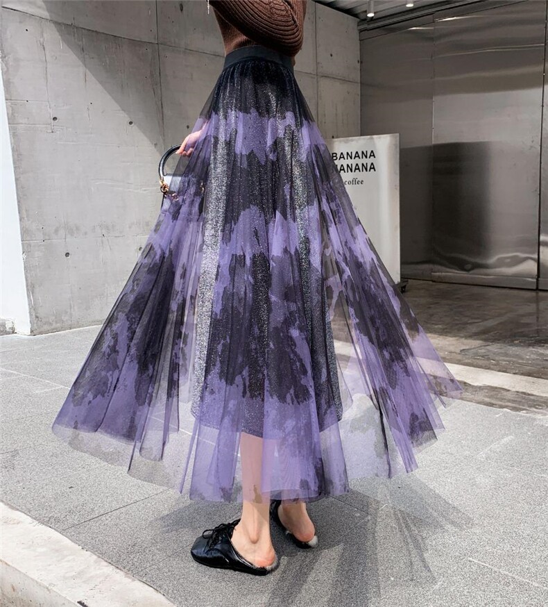 秋冬新款半裙，打底，女装半身裙，浪漫流纱