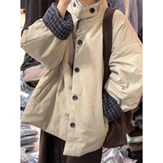 女风黑灰格子双面穿夹棉棉衣ZM0136-P115，男装棉衣，星座313A(原308A-2)