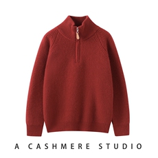 宝宝毛衣儿童套头2025新款半开拉链，童装儿童羊绒衫，旭泰羊绒