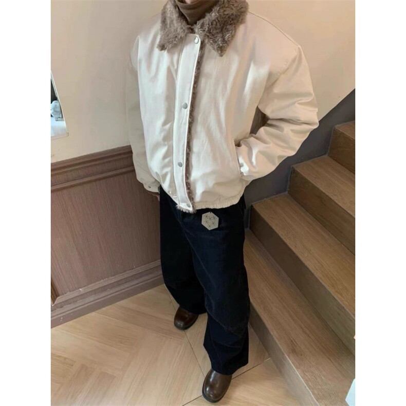 巴恩风羊羔绒毛领夹克棉衣ZM0137-特批88,男装夹克,星座313A(原308A-2)