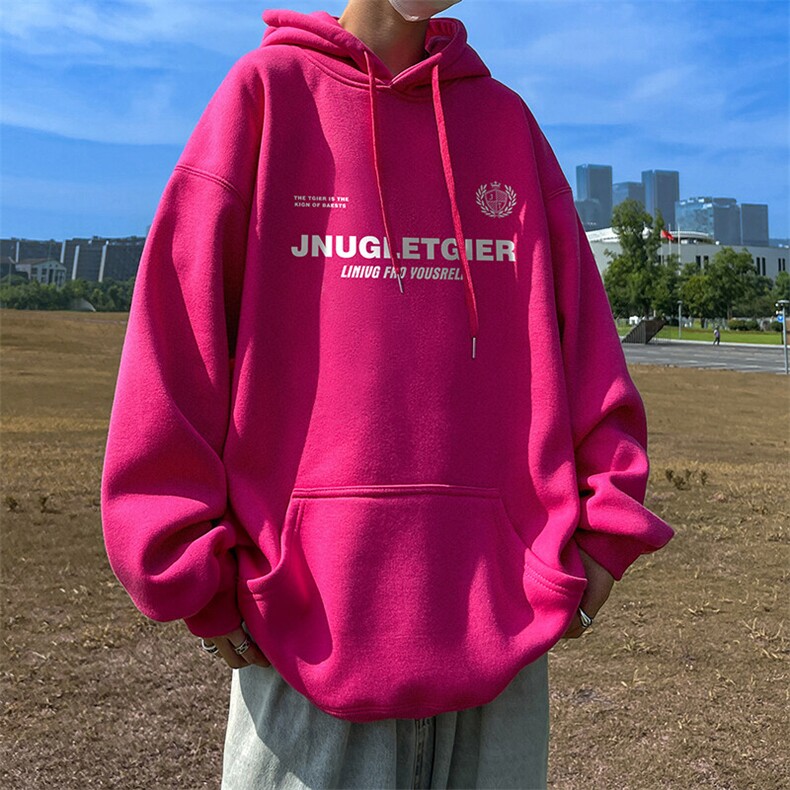 抖音得物供货可提供视频秋冬重磅美式宽松连帽卫衣DL2330,男装卫衣,电商A486