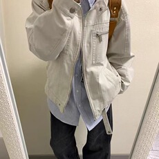 高品质老钱风立领夹克外套男女美式工装宽松上衣513JK3512P60，男装夹克，星座513