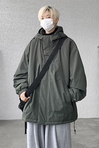 8XL-M冲锋衣外套男加棉加厚夹克秋冬户外登山服JK1313厚P100控118图片