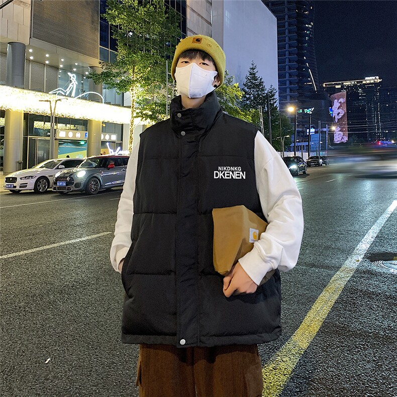 夜景50新标时尚字母印花宽松保暖羽绒马甲A247-MJ617 P115控158图片