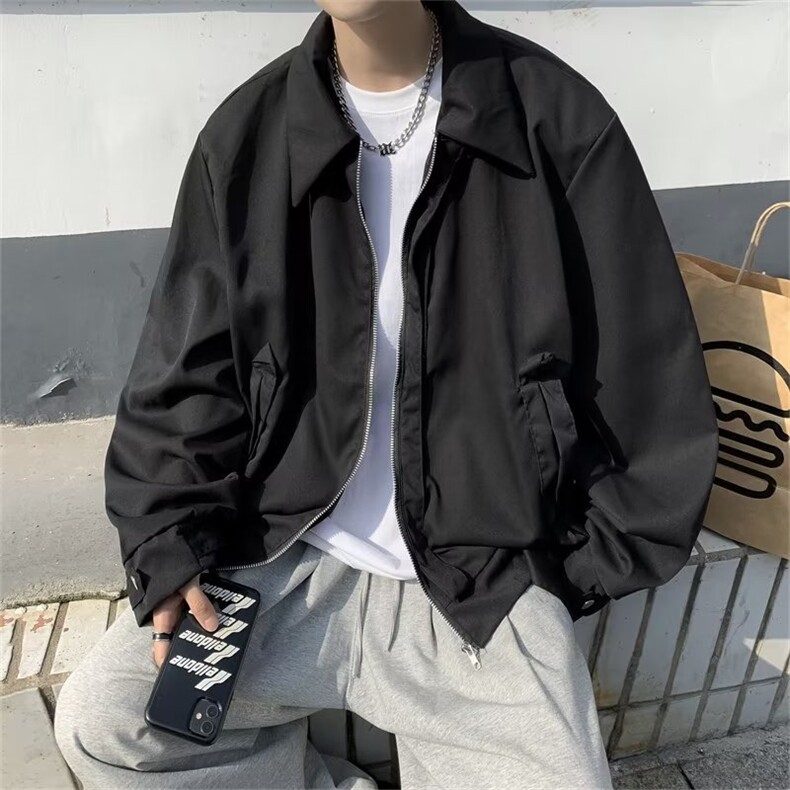 vintage美式机车服外套男潮牌黑武士冲锋衣L7261P50,男装夹克,星座1116-2