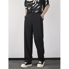 直筒休闲裤垂感裤子男阔腿西裤宽松男生西装长裤男K69，男装西裤，星座1116A-2（原606A-1）