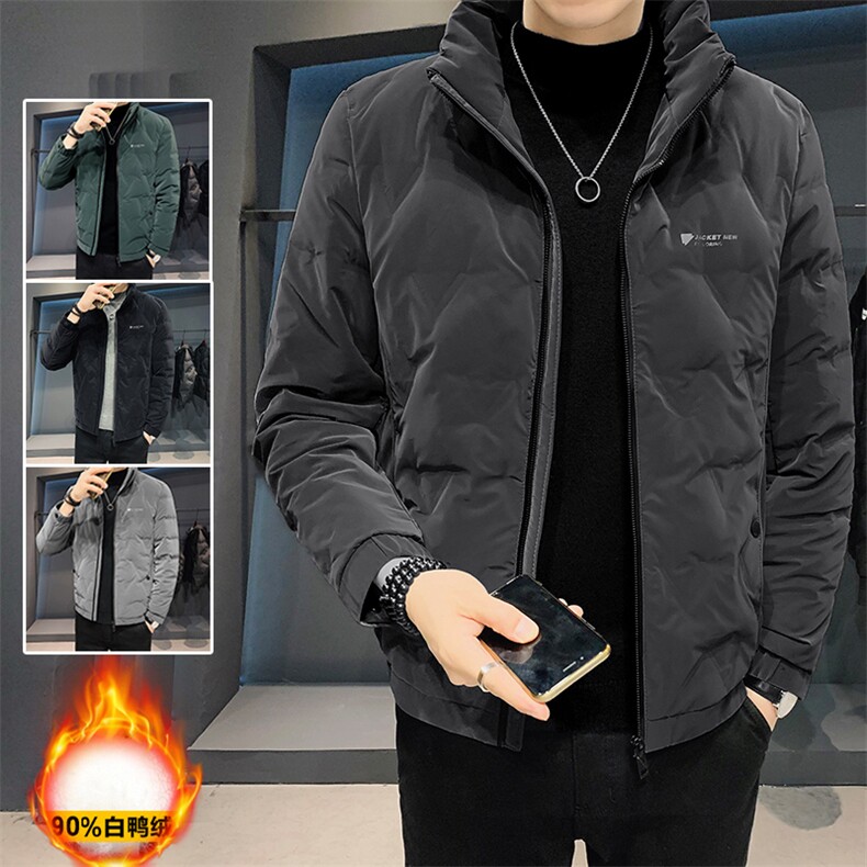 1903B 2130 P160 冬季男士中青年轻薄立领羽绒服外套保暖防寒外衣图片