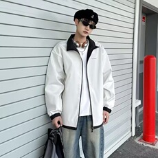 港风秋款男两面穿夹克满天星字母印花外套JK0038P60，男装夹克，星座1013-1