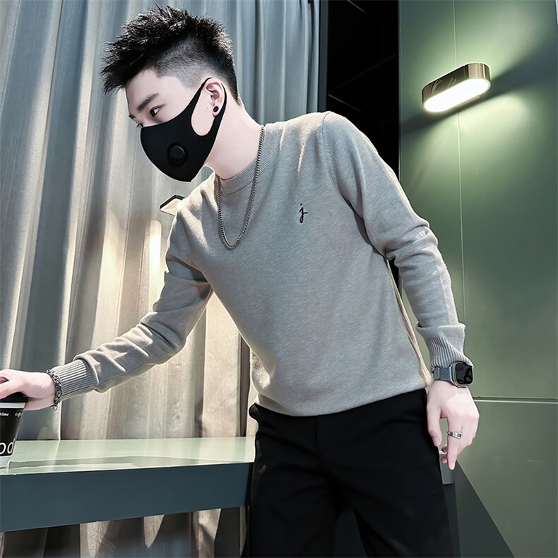 痞帅高级感绣标男士套头打底毛衣社会小伙店主风301C-M60-P48控68,男装针织衫/毛衣,星座301C（原B323）