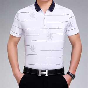 爸爸夏装短袖T恤中年男士上衣服薄中老年人男装POLO衫40-50岁,男装T恤,电商B212（原钱塘6029）