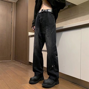 美式高街牛仔裤男韩版潮流帅2024春季新款K3053-P48图片
