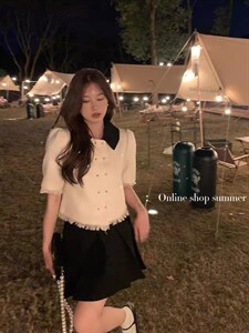 现货 拼色领小香外套,其它,F/TU