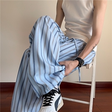 抖音品质春夏新款潮流条纹宽松休闲裤B315-K25716-特p40控78，男装休闲裤，电商B315