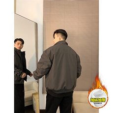 直播现货冬季美拉德立领飞行夹克boxy廓形高街棒球服加棉加厚外套，男装夹克，电商A486-1