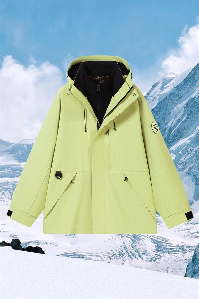户外连帽男女新款三合一防风防水登山服石墨烯保暖外套H6188-P90,男装棉衣,星座1403A