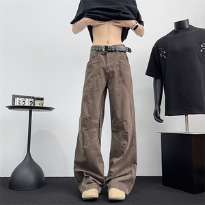 美式薄款复古工装裤夏季新款宽松休闲直筒裤图片