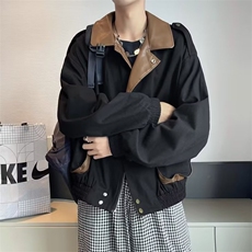 男秋季纯拼皮短款夹克JK8808P68，男装夹克，星座1116-2