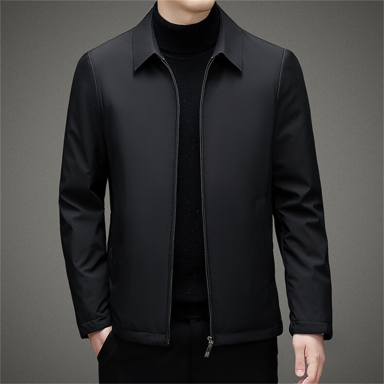 BAMJ-92202钱塘2020-2中年男士冬季厚款翻领简约百搭羽绒服P145,男装羽绒服,钱塘207-2
