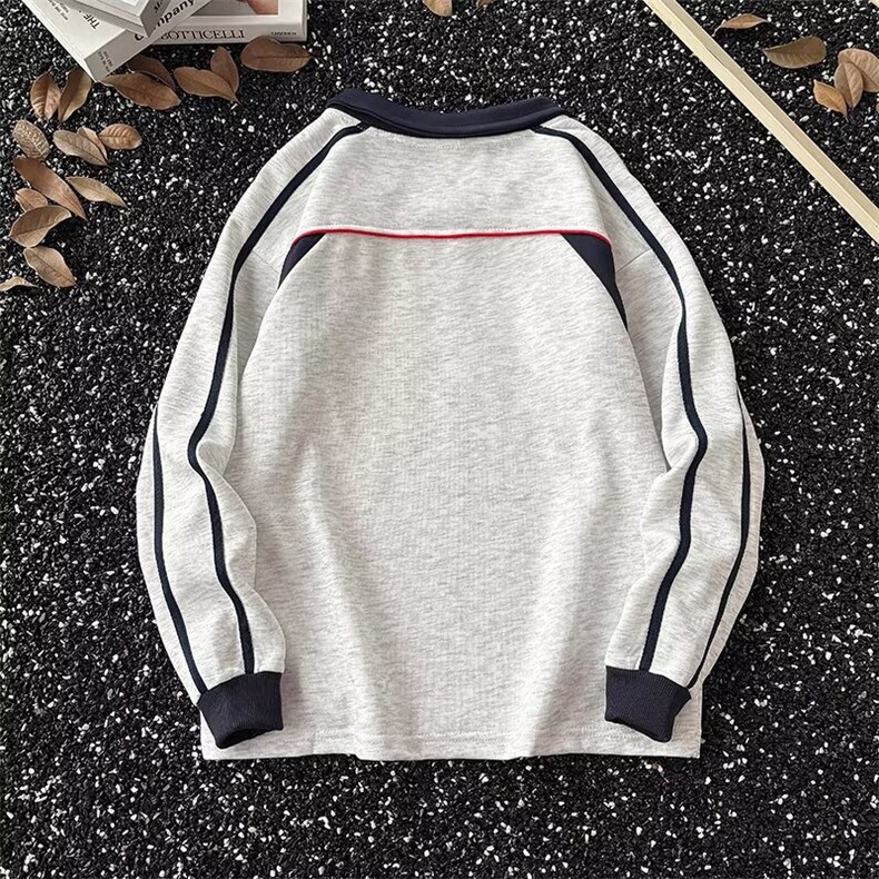原宿ins时尚流行印花宽松p0l0卫衣衫气质潮流新款百搭PL41P45,男装Polo衫,星座1013-5