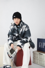 日系白墙2024冬新款幻彩立领面包服棉衣外套男MY004-P135控150，男装棉衣，星座914-3