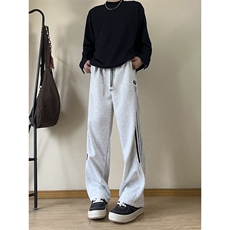 A178秋冬季新款三条杠卫裤直筒宽松潮牌裤子K2837P45限价65，男装休闲裤，电商A178