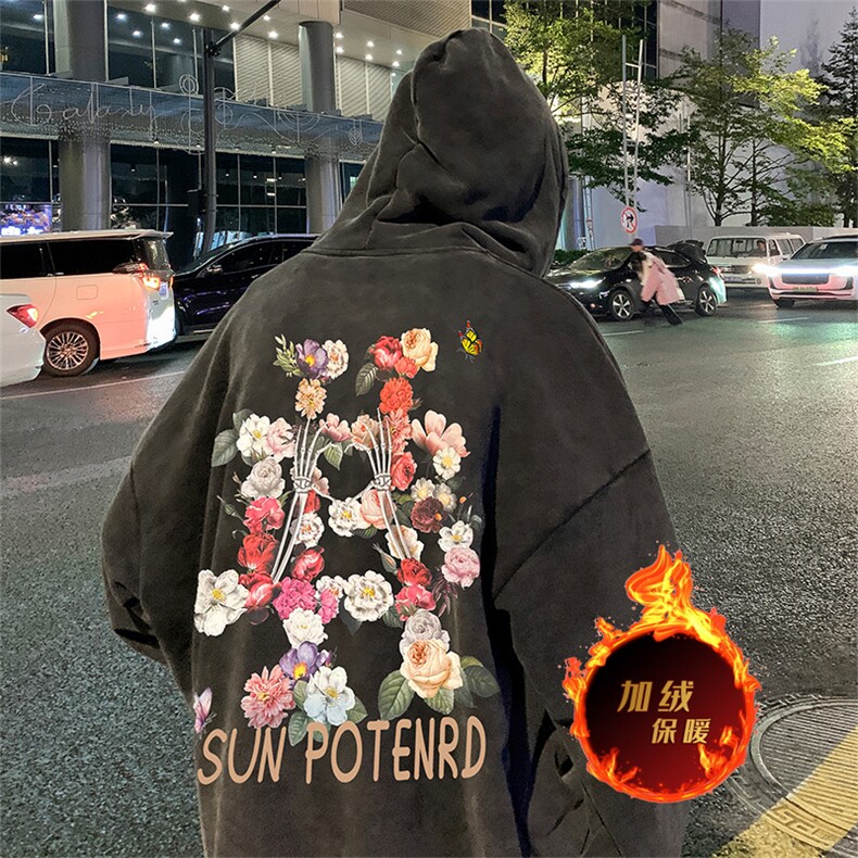 直播品质500克重磅美式做旧水洗卫衣SL1513-常规特P55加绒特P65,男装卫衣,电商A486