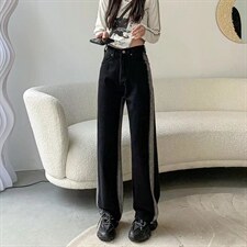 牛仔裤男宽松直筒裤F16P39图片