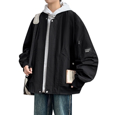 2024秋季休闲外套高品质棒球服宽松多口袋夹克男A436-8837-P85，男装夹克，电商A436