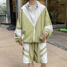 夏季防晒服套装运动风拼色时尚防晒衣夹克衫男XZ514-2-1609-P98，男装防晒衣，星座514-2(原B239)