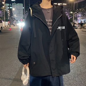 JK41248-P85 加棉款-P115 纯棉连帽夹克男士大码工装夹克男外套男图片